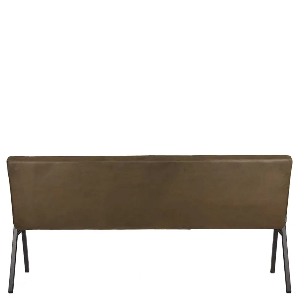 Esszimmer Bank mit Lehne in Oliv Grün Microfaser - Sorellas