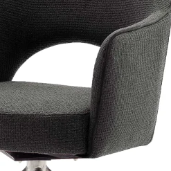 Esszimmer Drehstühle in Grau Stoff - Rirona (2er Set)