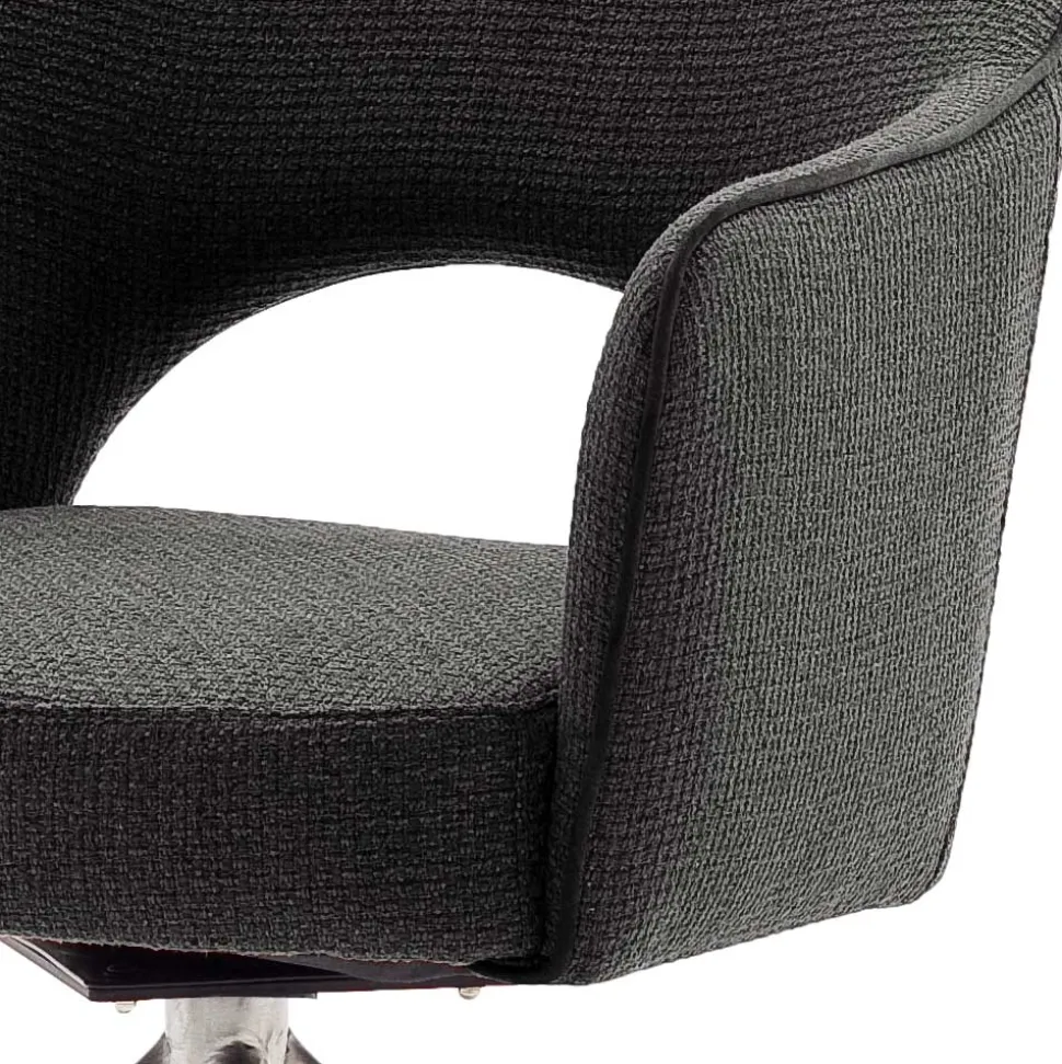 Esszimmer Drehstühle in Grau Stoff - Rirona (2er Set)