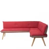 Esszimmer Eckbank in Rot mit Beige - Laudion