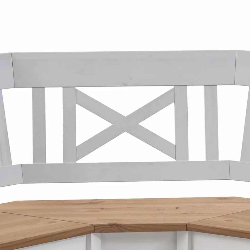 Esszimmer Eckbank Lugon aus Kiefer Weiß massiv