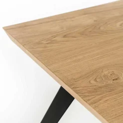 Esszimmer Esstisch in Eiche & Schwarz - Yolfa