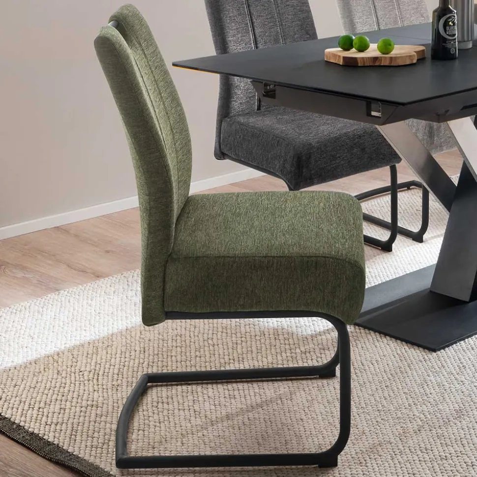 Esszimmer Freischwinger mit Federkern - Surci (2er Set)