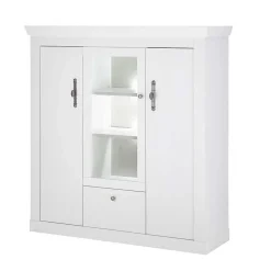 Esszimmer Möbel Set in weißer Holzoptik Pinie - Liancos (vierteilig)