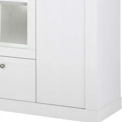 Esszimmer Möbel Set in weißer Holzoptik Pinie - Liancos (vierteilig)