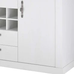 Esszimmer Möbel Set in weißer Holzoptik Pinie - Liancos (vierteilig)