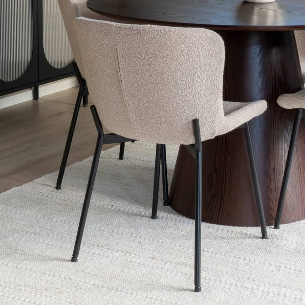 Esszimmer Möbelset mit rundem Tisch - Crystono (fünfteilig)