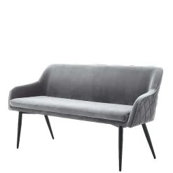 Esszimmer Polsterbank in Grau mit Schwarz - Setta