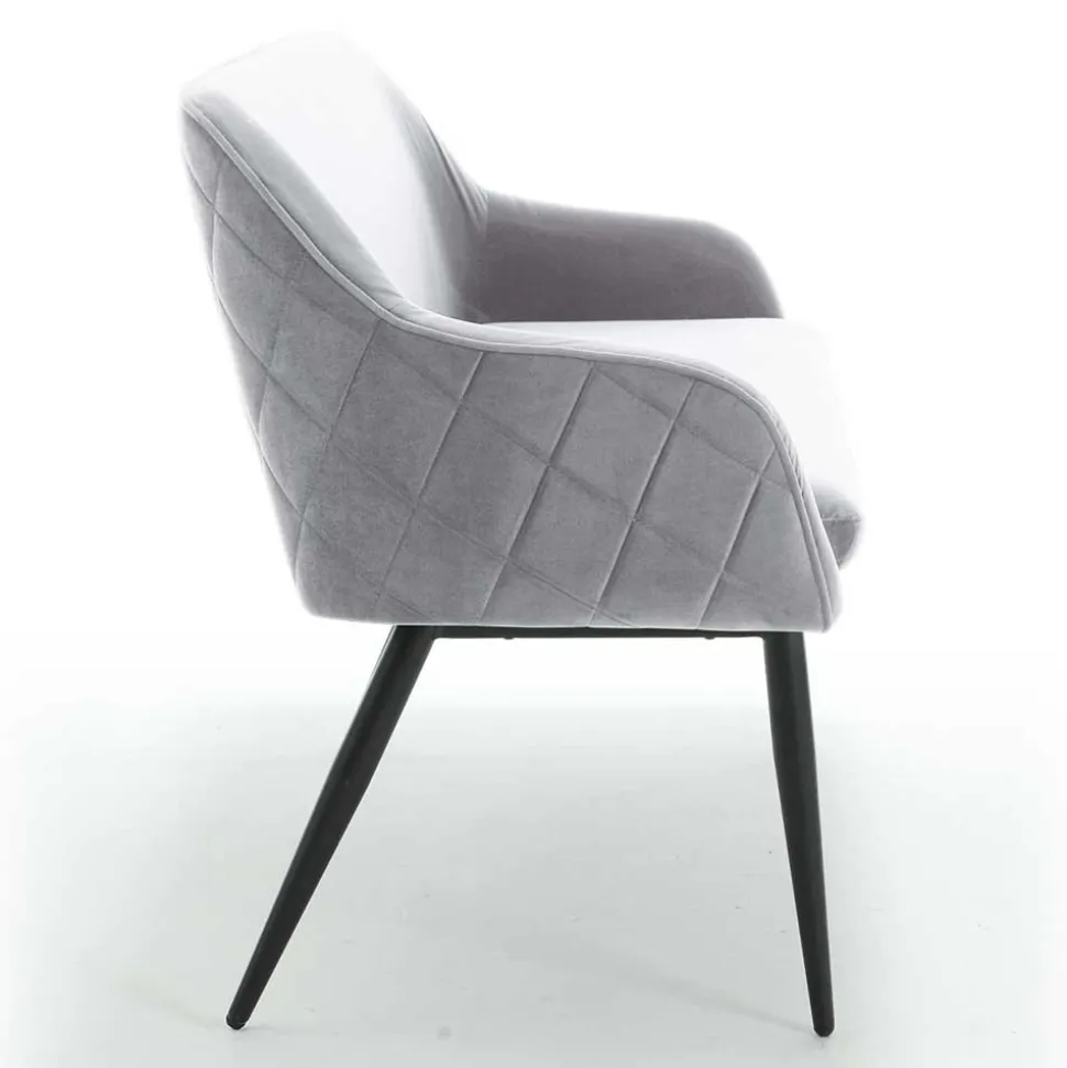 Esszimmer Polsterbank in Grau mit Schwarz - Setta