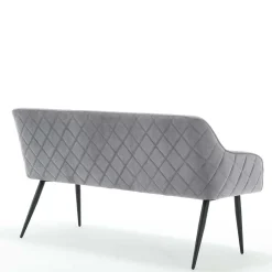 Esszimmer Polsterbank in Grau mit Schwarz - Setta