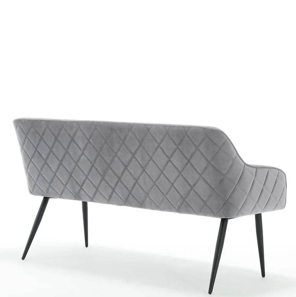 Esszimmer Polsterbank in Grau mit Schwarz - Setta