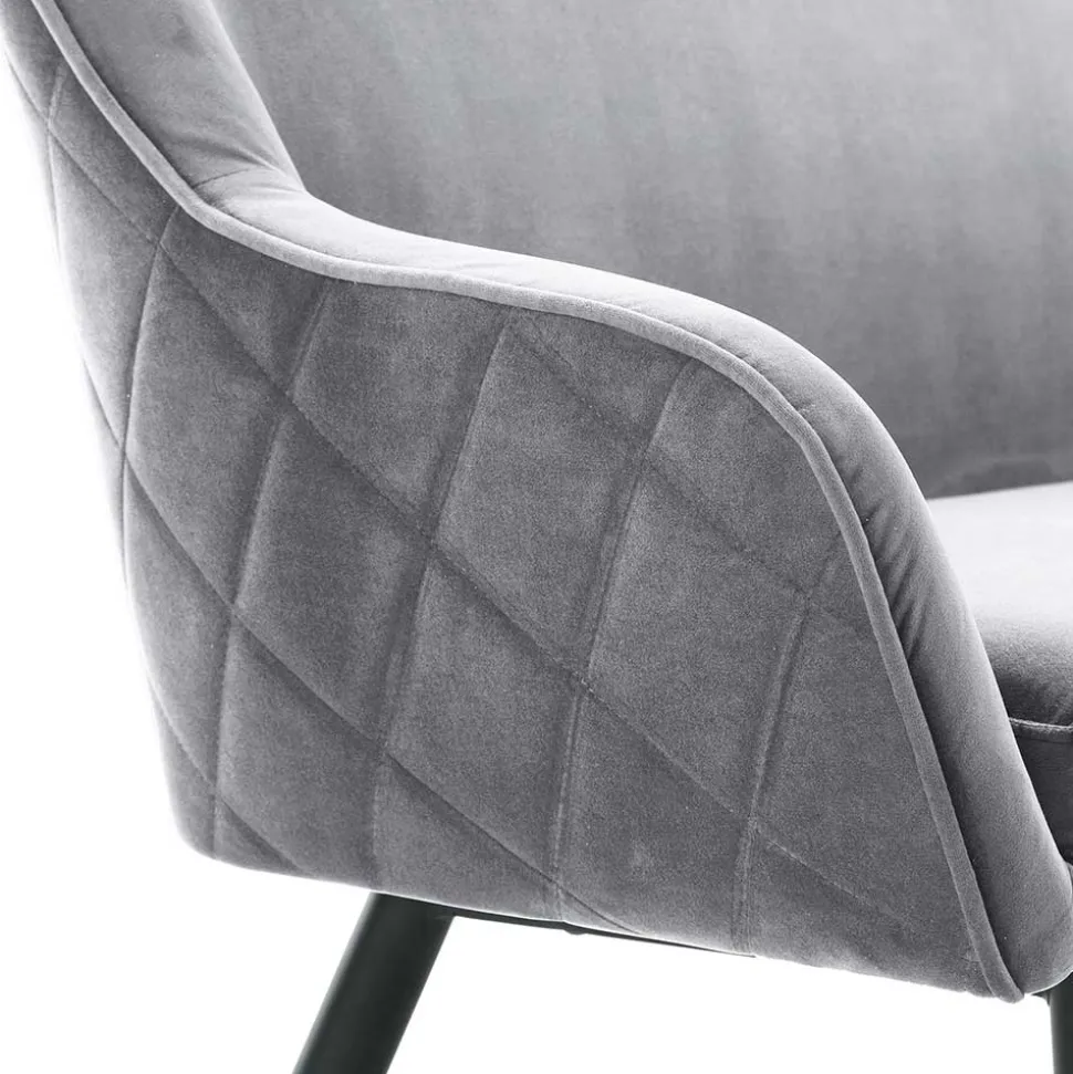 Esszimmer Polsterbank in Grau mit Schwarz - Setta