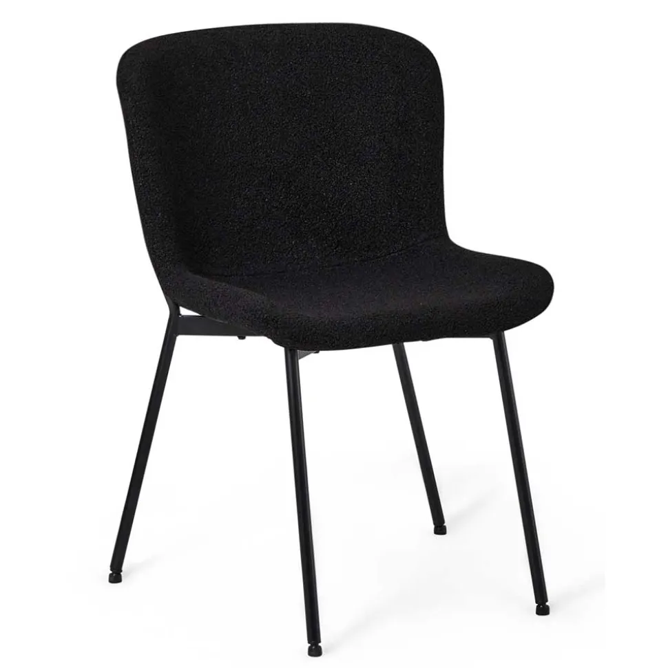 Esszimmer Polsterstuhl in Schwarz - Caleena (2er Set)