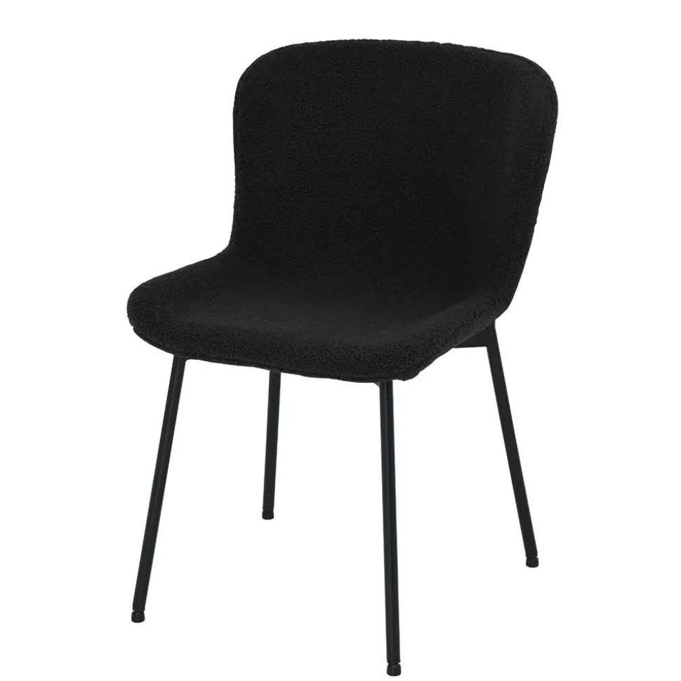 Esszimmer Polsterstuhl in Schwarz - Caleena (2er Set)