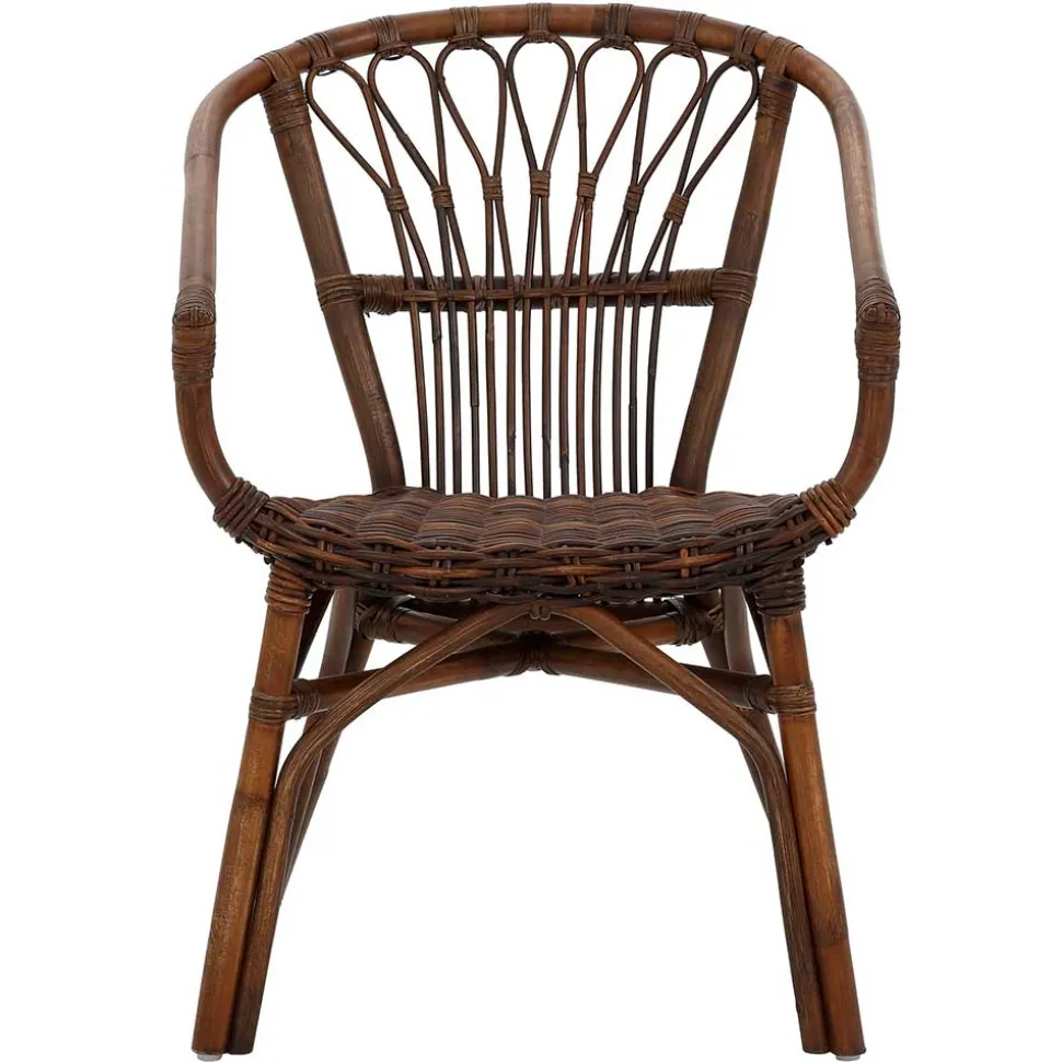 Esszimmer Rattanstuhl in Braun - Longford (2er Set)