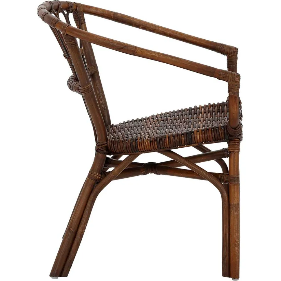 Esszimmer Rattanstuhl in Braun - Longford (2er Set)