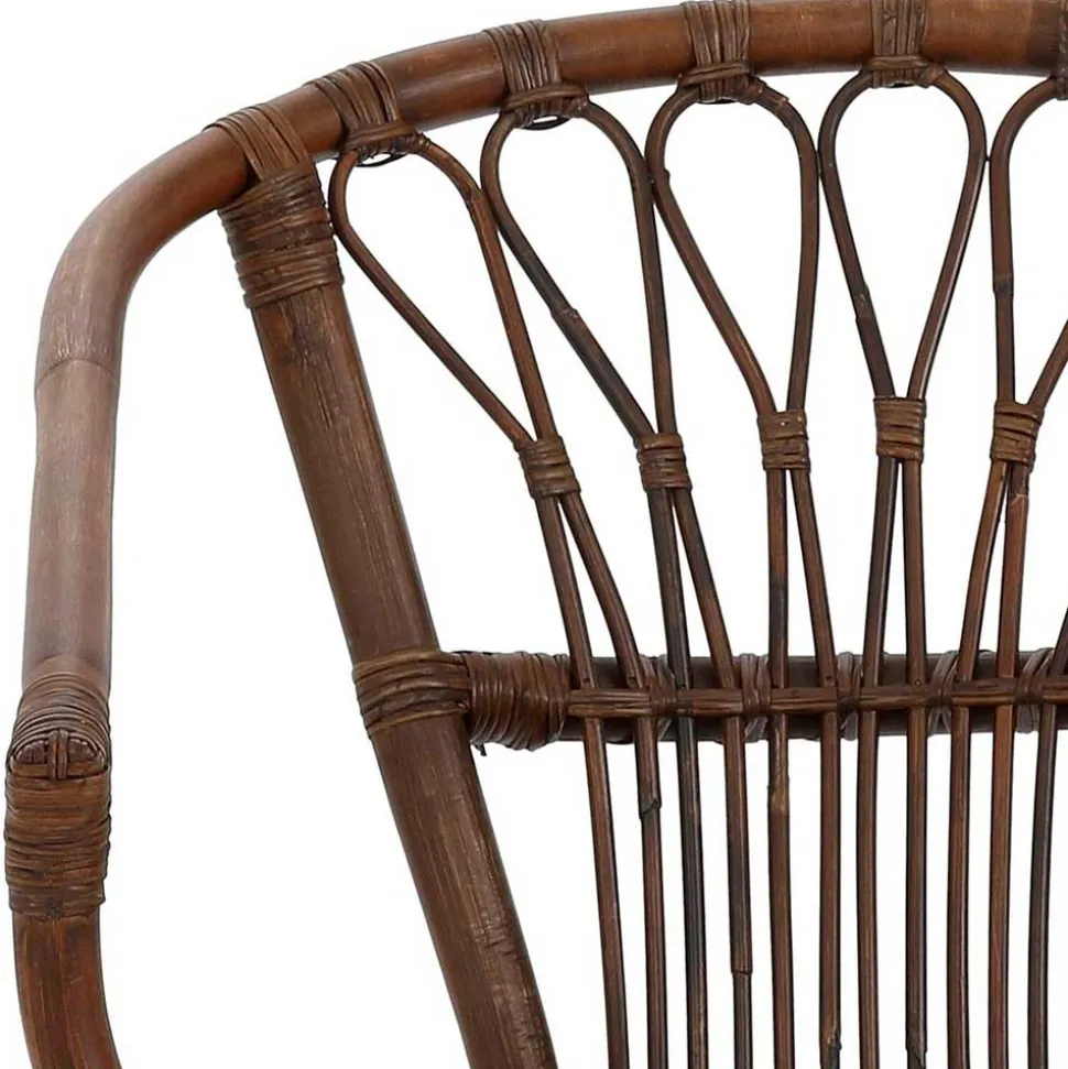 Esszimmer Rattanstuhl in Braun - Longford (2er Set)