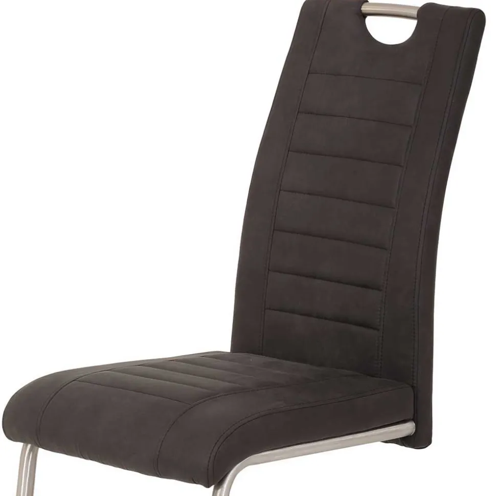 Esszimmer Schwingstuhl in Anthrazit - Zenca (Set)