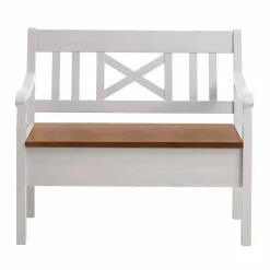 Esszimmer Sitzbank Barlad in Weiß Kiefer massiv