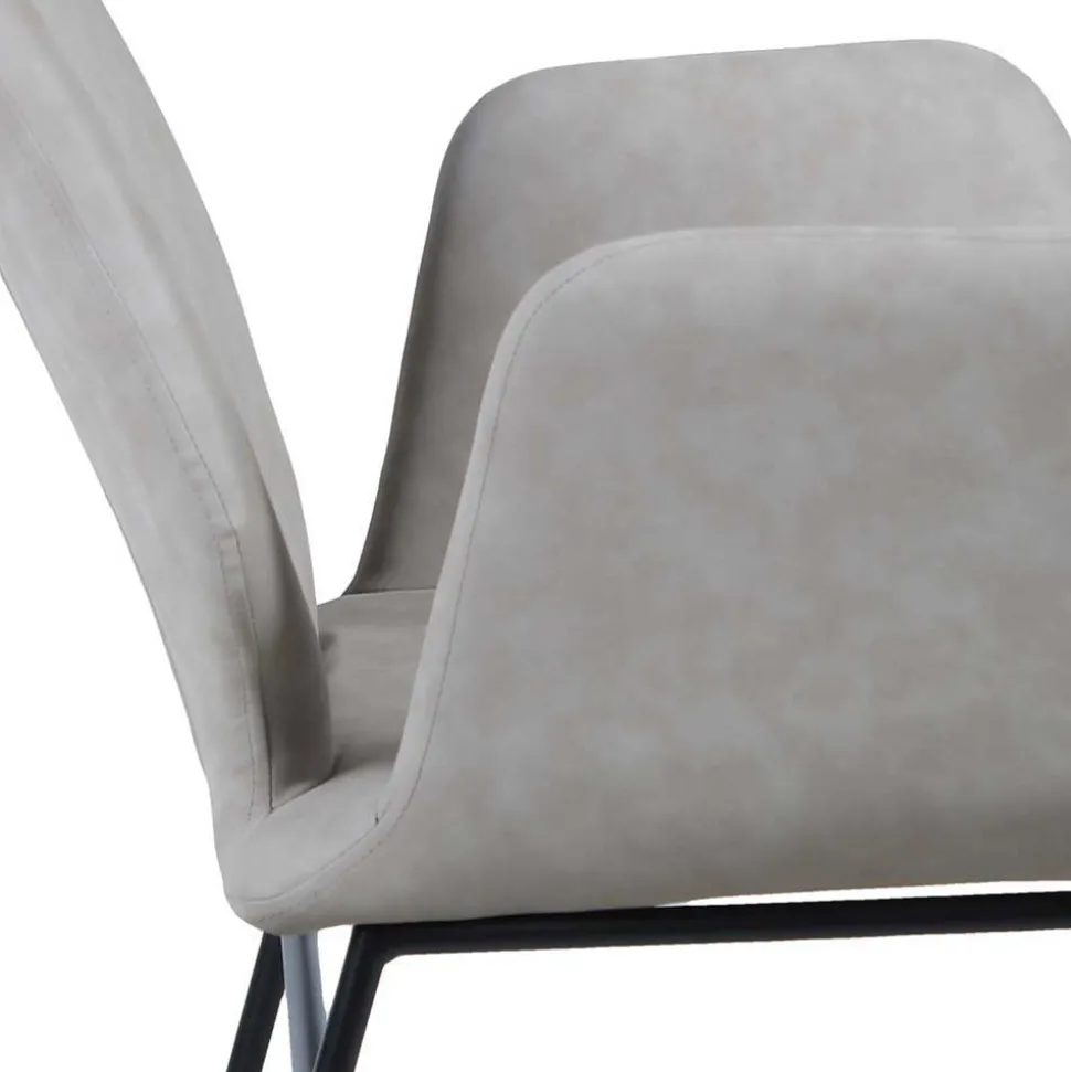 Esszimmer Sitzgruppe im Skandi Design - Grooves (fünfteilig)