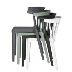 Esszimmer Stapelstuhl in Schwarz - Excellenta (2er Set)