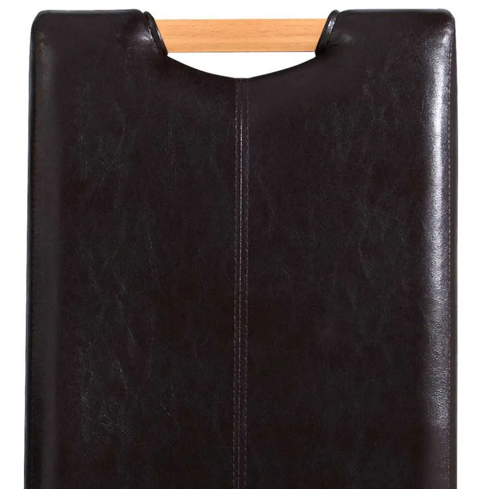 Esszimmer Stühle in Dunkelbraun & Natur - Selectra (2er Set)