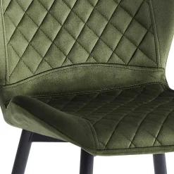 Esszimmer Stuhlset in Dunkelgrün - Yalley (4er Set)