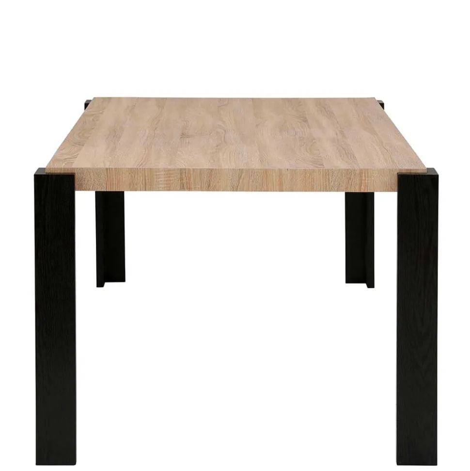 Esszimmer Tisch in Holzoptik Eiche & Schwarz - Cigano