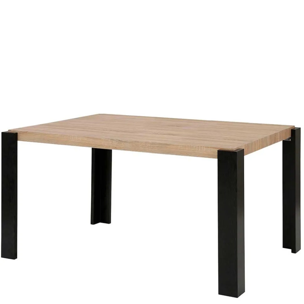 Esszimmer Tisch in Holzoptik Eiche & Schwarz - Cigano