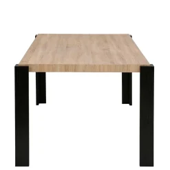 Esszimmer Tisch in Holzoptik Eiche & Schwarz - Cigano