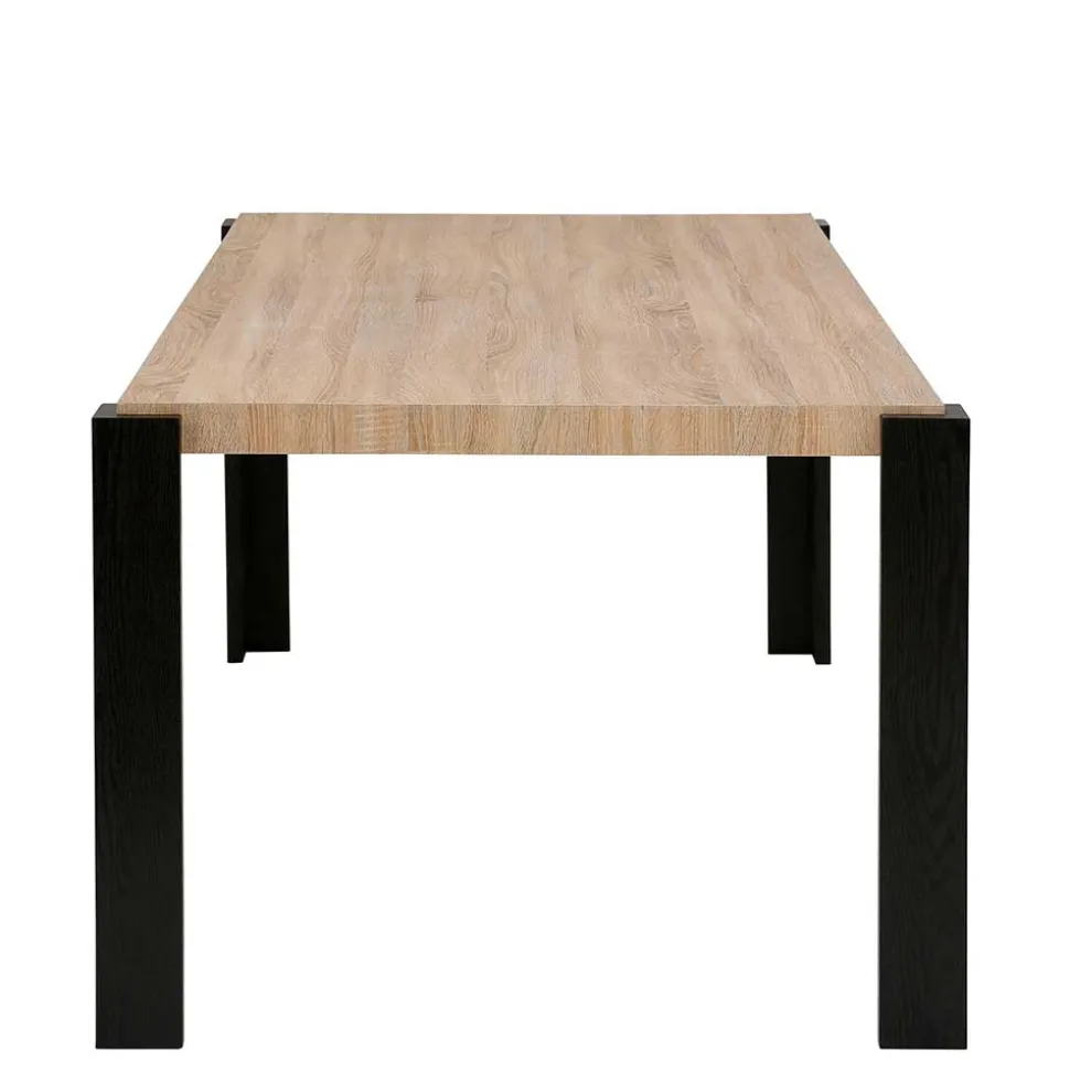 Esszimmer Tisch in Holzoptik Eiche & Schwarz - Cigano