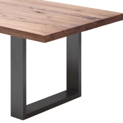 Esszimmer Tisch mit dunkler Eichenplatte - Buleta