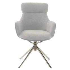 Esszimmer-Armlehnenstuhl in Lichtgrau - Delamaro (2er Set)