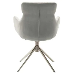 Esszimmer-Armlehnenstuhl in Lichtgrau - Delamaro (2er Set)