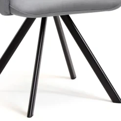 Esszimmer-Armlehnenstuhl in Hellgrau - Vanimarias