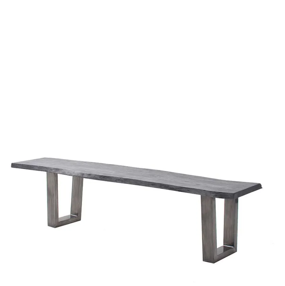 Esszimmerbank in Akazie Grau und Altsilber - Moggia