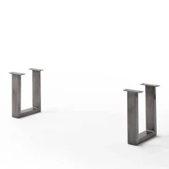 Esszimmerbank in Walnuss Braun mit Altsilber - This