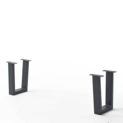 Esszimmerbank mit Trapez-Bügelbeinen Anthrazit - Ramino