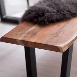 Esszimmerbank mit Trapez-Bügelbeinen Anthrazit - Ramino