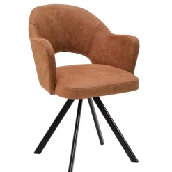 Esszimmer-Drehsessel in Cognac Braun - Sucrela