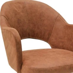 Esszimmer-Drehsessel in Cognac Braun - Sucrela