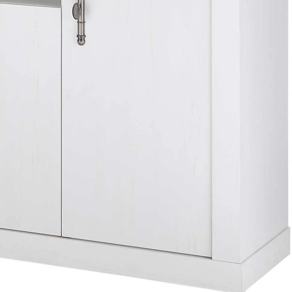 Esszimmereinrichtung in weißer Holzoptik Pinie - Liancos (dreiteilig)