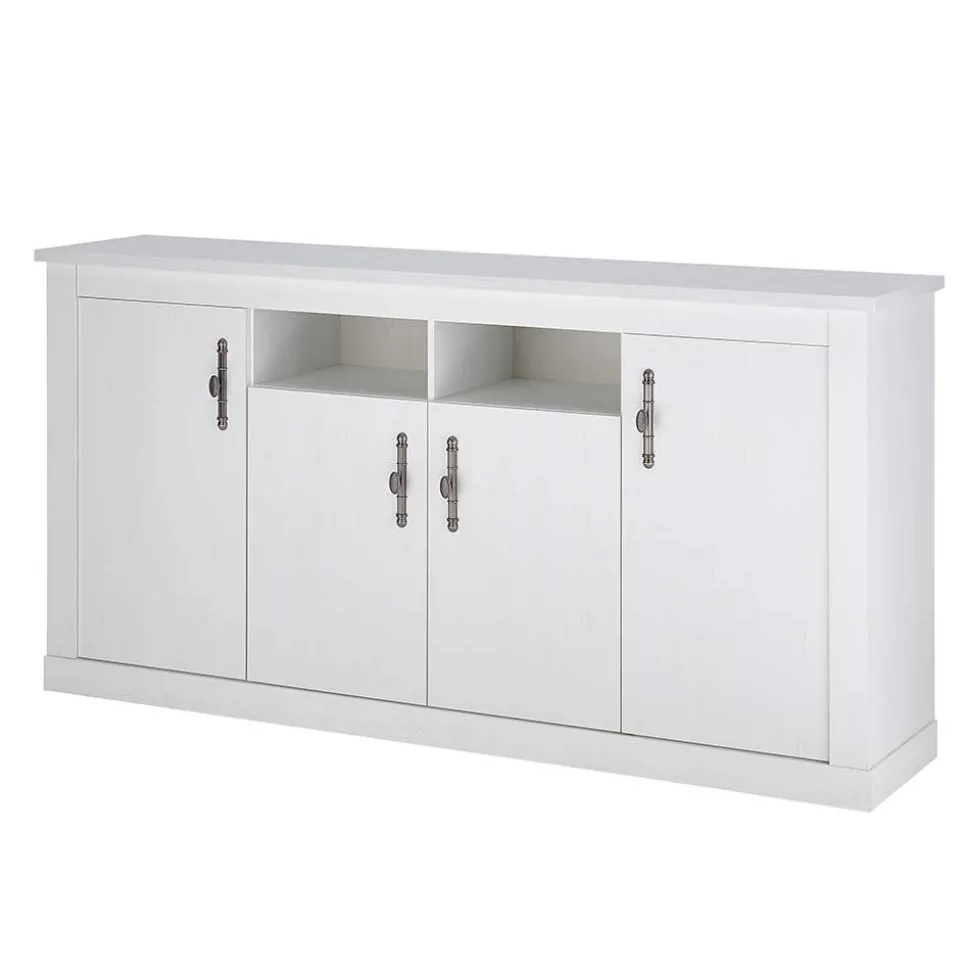 Esszimmereinrichtung in weißer Holzoptik Pinie - Liancos (dreiteilig)