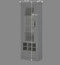 Esszimmerschrank Set in weißer Holzoptik Pinie - Liancos (dreiteilig)