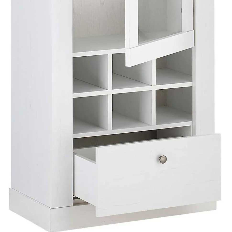 Esszimmerschrank Set in weißer Holzoptik Pinie - Liancos (dreiteilig)