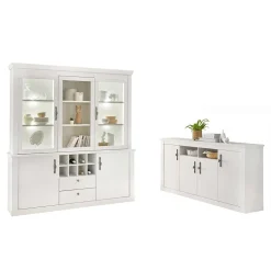 Esszimmerschränke in weißer Holzoptik Pinie - Liancos (zweiteilig)