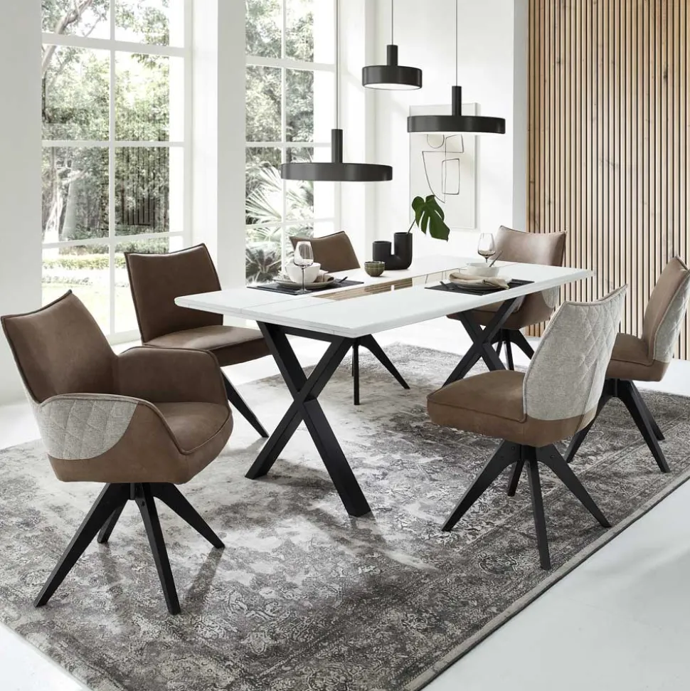 Esszimmersitzgruppe inklusive sechs Stühle - Niam I (siebenteilig)