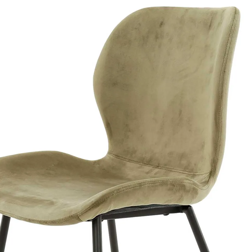 Esszimmerstühle aus Samt Beige - Maudez (4er Set)