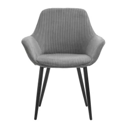 Esszimmerstuhl aus Cord in Grau - Culau (2er Set)