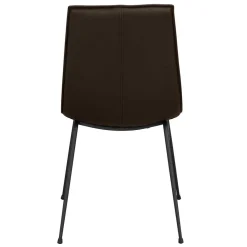 Esszimmerstuhl aus Leder in Braun - Unkorian (2er Set)